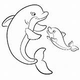 Dolfijn Delfin Kolorowanki Kolorowanka Kleurplaten Kleurplaat Dolphins Dauphin Dolphin Dessin Drukowania Coloriage Swims Marini Maluchy Dzikich Matka Nia Zwierzat Moeder sketch template