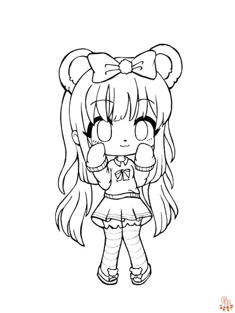 coloring pages  printable anime girl