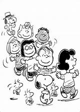 Thanksgiving Coloring Pages Snoopy Charlie Brown Getdrawings sketch template