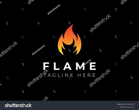 fire flame logo design vector template stock vector royalty
