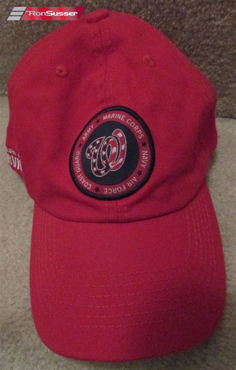 mlb washington nationals salute to service red baseball cap hat osfa