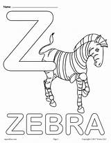 Alphabet Zebra Supplyme sketch template