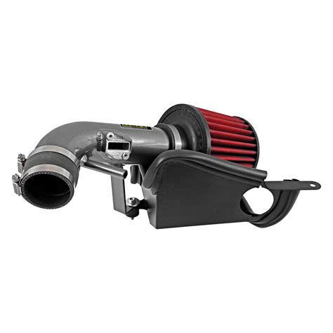 aem chevy spark   aluminum gunmetal gray cold air intake system  red filter