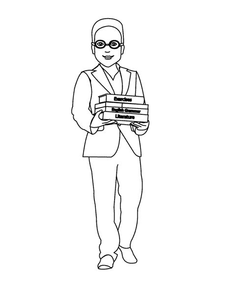 coloring pages teacher