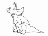 Triceratops Triceratopo Kolorowanki Bestcoloringpagesforkids Raskrasil Dinosaurs Sitzt sketch template