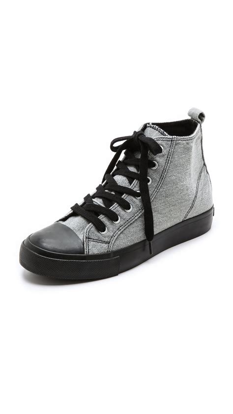 cheap monday base high top sneakers  gray lyst