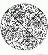 Mandala Coloring Kids Pages Mandalas Printable Winter Kleurplaten Colouring Sheets Color Adults Fun Christmas Library Clipart Zo Personal Create Simple sketch template