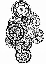 Coloring Pages Mandala Adult Book Henna Floral sketch template