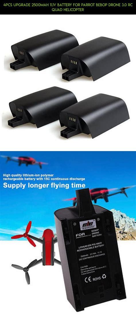 pcs upgrade mah  battery  parrot bebop drone  rc quad helicopter helicopter