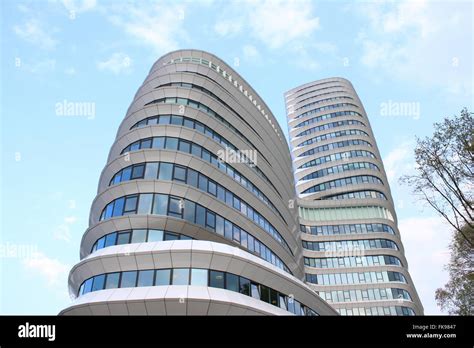kempkensberg  duo towers groningen netherlands office complex stock photo royalty