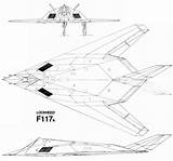 F117 Nighthawk Lockheed 117a sketch template