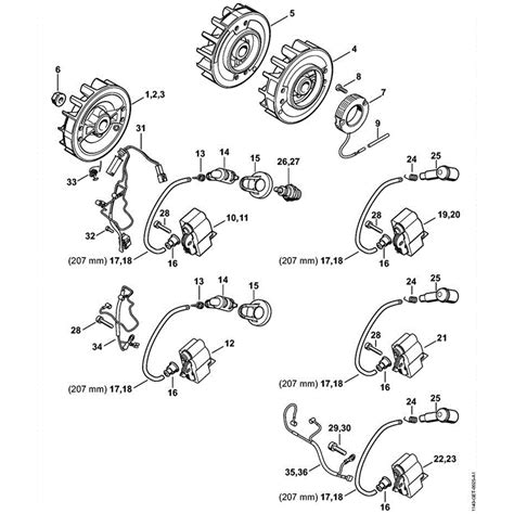 stihl ms  chainsaw ms    rvwz parts diagram mscmrvwz  ignition