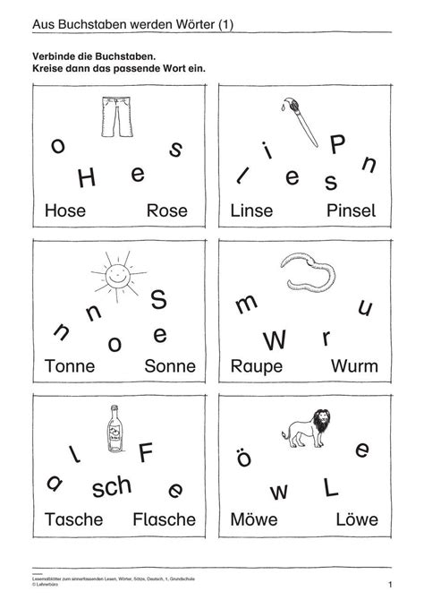 deutsch erste klasse nicheh rhyming words kindergarten preschool