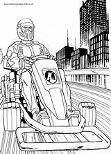 Action Coloring Pages Man Color Motorcycle Kids Printable Sheets Cartoon Found sketch template