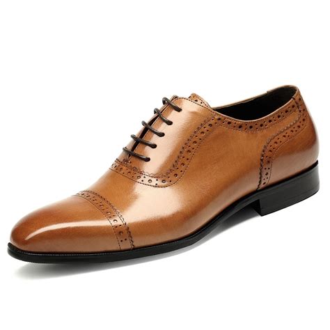 fashion popular famous brand high quality brogue shoes genuine leather pointed toe business