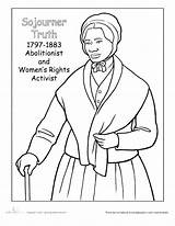 Women Coloring Harriet Tubman History Pages Month Printable Sheets Truth Sojourner Color Worksheets Rosa Parks Activities Drawing Girl Bus Colouring sketch template