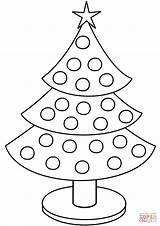 Coloring Christmas Tree Pages Printable Drawing Supercoloring Paper Puzzle sketch template