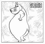 Gloria Coloring Madagascar Pages Hippopotamus Julien King Clipart Color Cartoons Printable Alex Drawing Melman Gif Marty Clip Popular sketch template