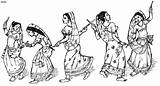 Dance Garba Coloring Folk India Classical Dances Pages Indian Gujarat Drawing Sketch Dancer Sketches Dancing Wedding Choose Board Gif Integrated sketch template