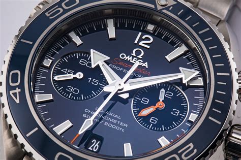 seamaster planet ocean titanium chronograph blue   luxury