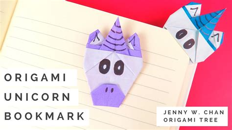 origami unicorn bookmark tutorial how to make a paper