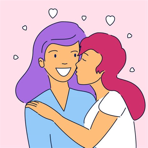 Lesbian Kiss Stock Vektoren Und Grafiken Istock
