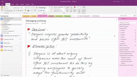 quick overview  onenote business productivity