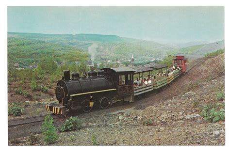 Sightseers Ride Old Steam Lokie Anthracite Coal Train Postcard Ashland