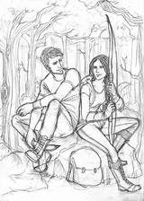 Hunger Katniss Smoke Azcoloring Fics Recomendaciones sketch template