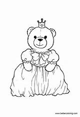 Bear Coloring Build Princess Pages Printable Adults Kids sketch template