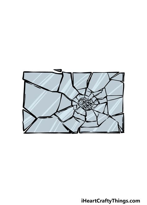 How To Draw Broken Glass A Step By Method Step Guide Khoa