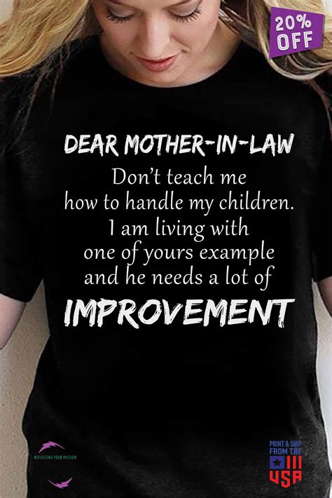 Dear Mother In Law Funny T Shirt For Daughter In Law Daughter In