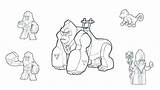 Gorilla Coloring Pages Silverback Mountain Getcolorings Baby Cute sketch template