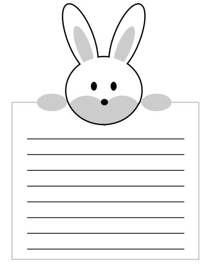 easter writing paper easter handwriting paper  printable view