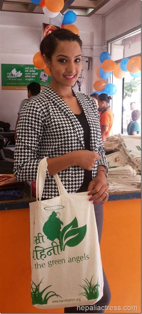 priyanka karki promotes hamri bahini green bags at big mart nepali