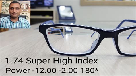 High Index Lenses 1 74 Power 12 00 2 00 180 High Myopia Super