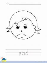 Sad Hungry Tired Worksheet Coloring Face Worksheets Feeling Feelings Pages Template Sketch Children Thelearningsite Info Templates sketch template