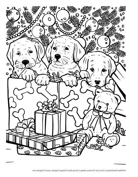 holidays coloring book puppy coloring pages christmas coloring