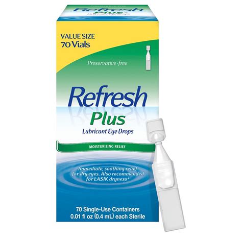 Refresh Plus Moisture Drops For Dry Eyes Including Lasik Dryness 70