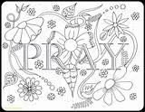 Prayer Coloring Pages Praying Pray Bible Lds Printable Colouring Color Adults Georgia Adult Keeffe Sheets Kids Children Doodle Print Child sketch template