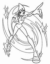 Coloring Winx Pages Tecna Girls Flora Stella sketch template