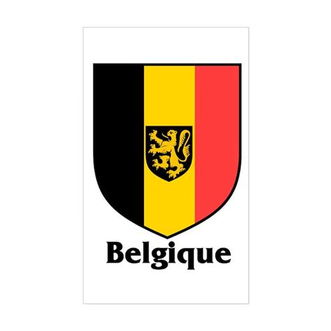 belgique belgium shield rectangle decal  coatofarmscrest