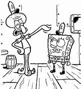 Spongebob Squidward sketch template