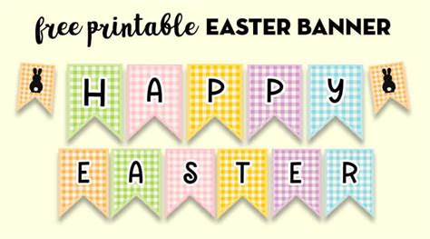 digital file easter bunny printable pennant flags party supplies paper