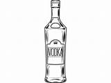 Alcohol Vodka Bottle Liquor Botella Dibujar Cocktail Botellas Licor Pinch sketch template