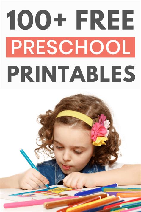 preschool printables worksheets  kids
