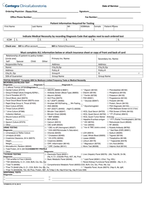 lab requisition form printable