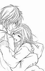 Drawing Couple Anime Sketch Coloring Pages Cute Couples Drawings Hugging Kissing Sketches Boy Deviantart Getdrawings Draw Cuddling Colouring Divyajanani Paintingvalley sketch template
