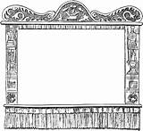 Puppet Shadow Theater Coloring Pages Template Movie Show Paper Templates Curtain Make sketch template