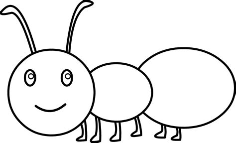 cute ant coloring page  clip art
